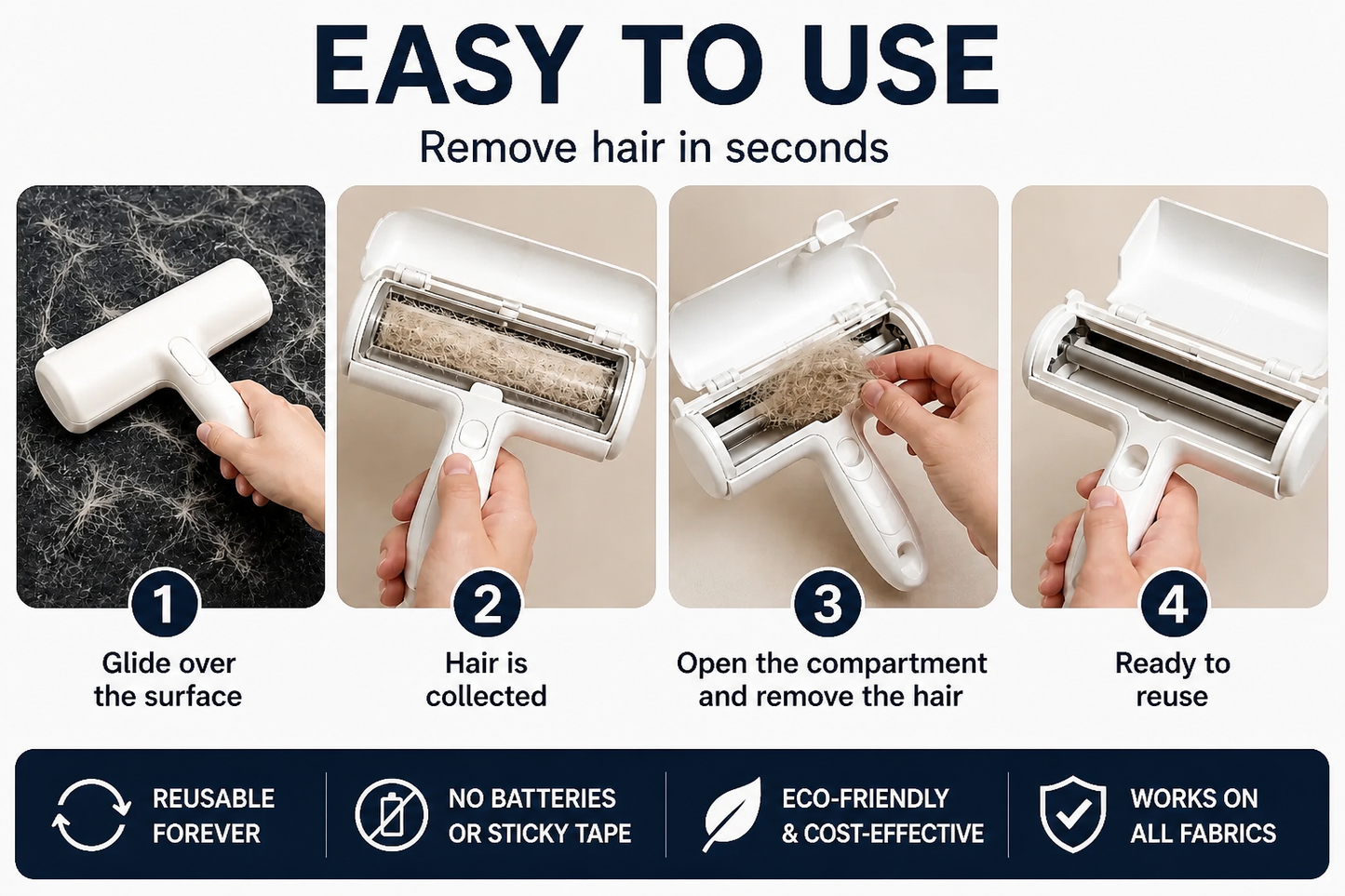 Sweepixo™ Reusable Pet Hair Remover